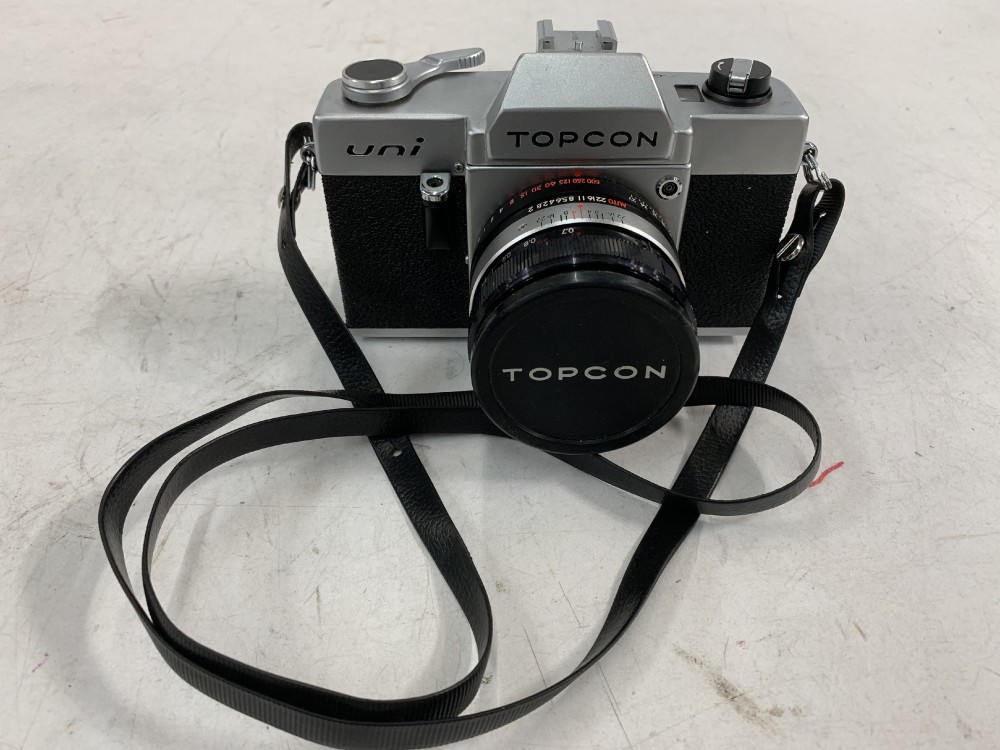 Camera, Amateur, Topcon Uni, With Neck Strap And Lens Cap, Black, Kodak 35, Plastic