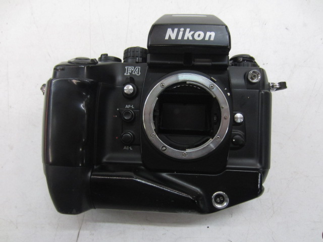 Camera Body, 35mm, Nikon F4, Serial Number 2486160, With Nikon MB21 Battery Pack Attached,  Practical (Accepts And Works With Flash Unit), Black, Nikon, 1980s+, Plastic