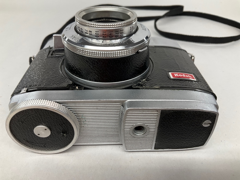 Kodak Motormatic 35F Camera.  Uses 35mm film. Manufactured 1962-1967, Black, Kodak, 1960s+, Metal