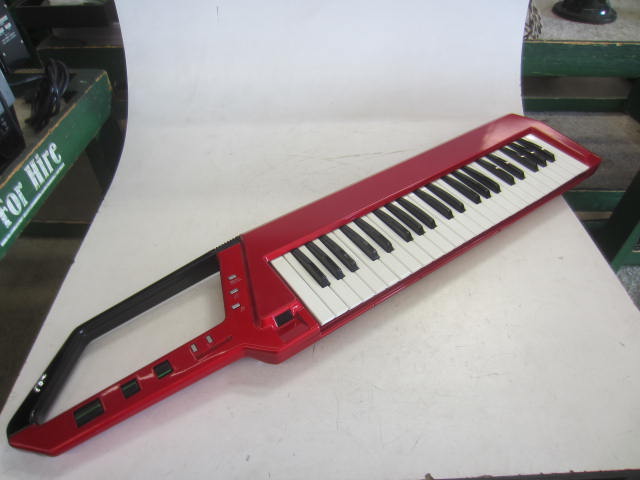 Keyboard, Keytar, Concentrix Brand Axis-1 Control Unit, Non-Operational, Red, Plastic, 9"W, 44"L