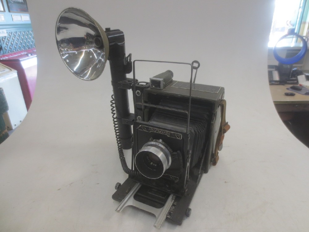 Camera, Graflex, Military Model, Olive Drab, 1940s+, Metal, USA