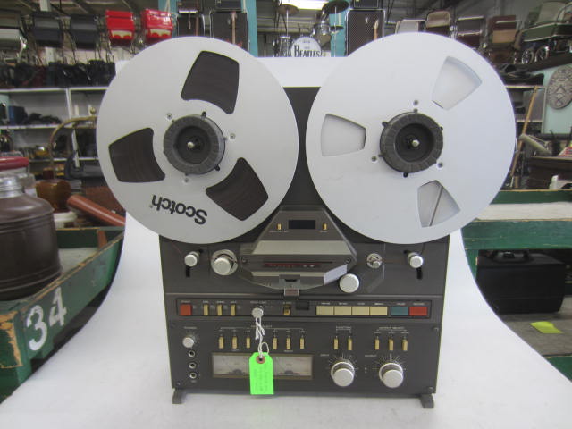 Reel-To-Reel Tape Recorder/Player, Tascam 32, With Tape Reel And Take-Up Reel, Practical, Gray, Tascam, 1980s+, Plastic, 18"L, 16"W, 7"T