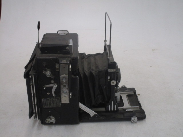 Camera, Graflex, Lens Kodak Ektar EE2928, Sports Finder, Working Side Flash, Film Holder, Body Number 4002, Sync Cord, Black, Metal