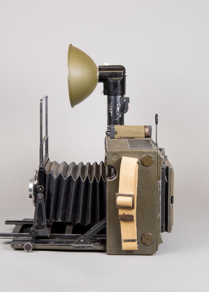 Camera, Graflex, Military Model, Olive Drab, 1940s+, Wood, USA
