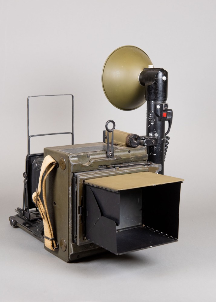 Camera, Graflex, Military Model, Olive Drab, 1940s+, Wood, USA