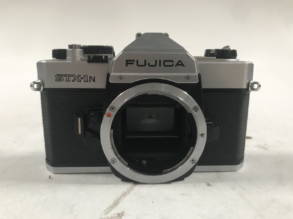 Camera, Fujica STX-1N, Practical Mechanism (Winder And Shutter Release Button Function), Silver, Canon, 1970+, Metal