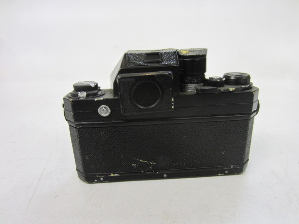 Model F Photomic, With Real Lens (Minolta Rokkor, S/n: 2521434)., Black, 1968+, Plastic, Japan