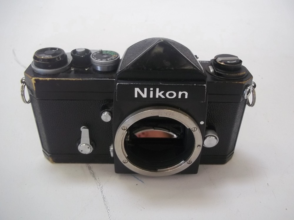 Camera, 35mm, Nikon F, Ser.No.7201273., Black, Nikon, 59-74, Plastic, Japan, 6"w, 3"d, 4"h