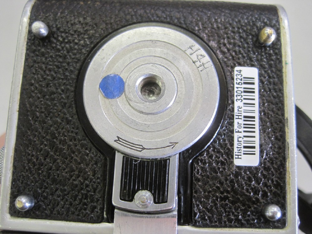 Camera, DLR, Rolleiflex/Franke & Heidecke Braunschweig, 2 X Lends, Ser# 762653, Has Vinyl Strap, Camera back latch is rotated so that lock does not line up when closed, Practical, Black, Franke&Heidecke, Metal, 3" W, 4" D, 6" H