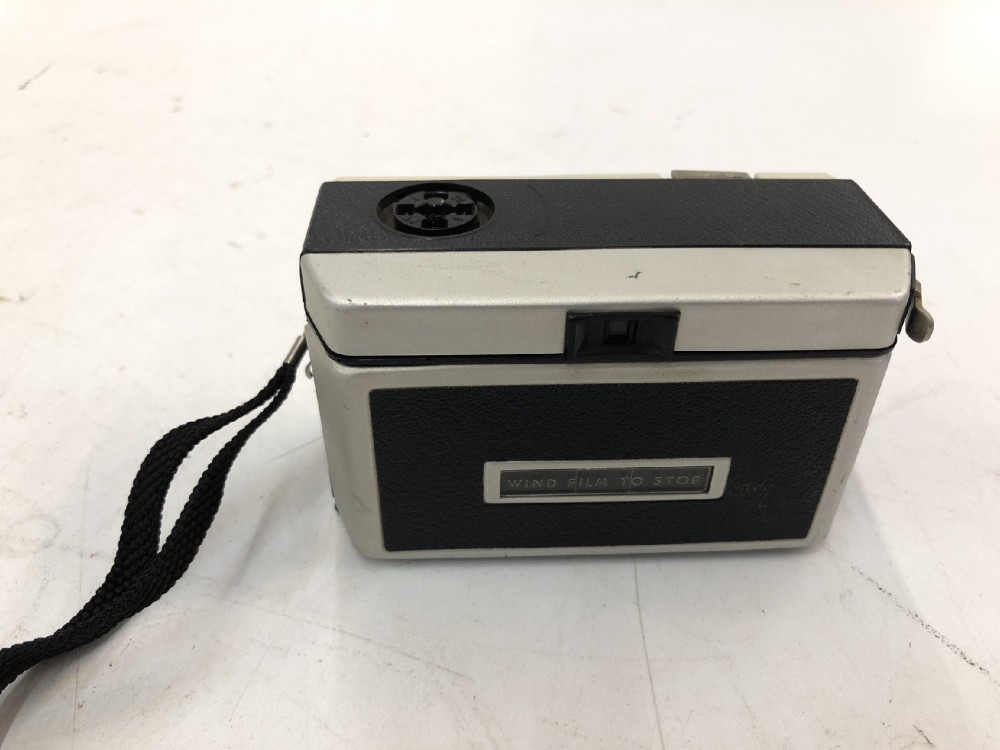 Camera, Kodak Instamatic 104, With Hand Strap, Circa 1965, Black, 1960+, Metal