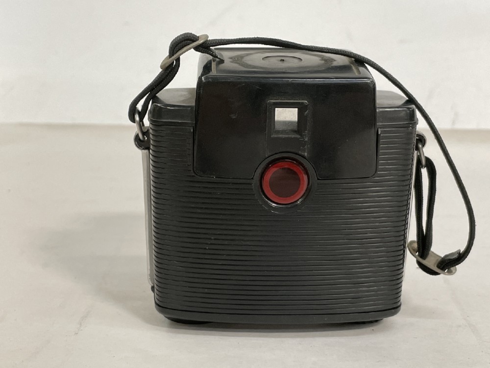 Kodak Brownie Bullet II,  Used 127 film.  Manufactured 1961 - 1968.  With Carrying Strap, Black, Kodak, 1960s+, Plastic