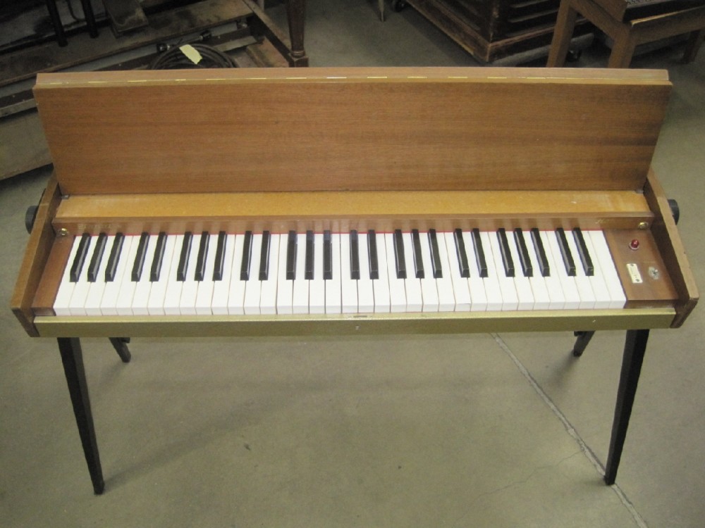 Keyboard, Piano, Pianet, Horner Pianet N, Introduced 1962, Practical  POWER CABLE SEPARATE BARCODE, Woodgrain, Horner, 1960+