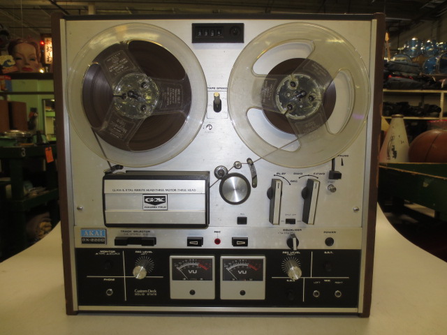 Reel-To-Reel Tape Recorder, Akai Model GX-220D, Serial Number K60807-00274, Tape Mechanism Operates, Practical, Silver, 1970s+, Metal, Japan