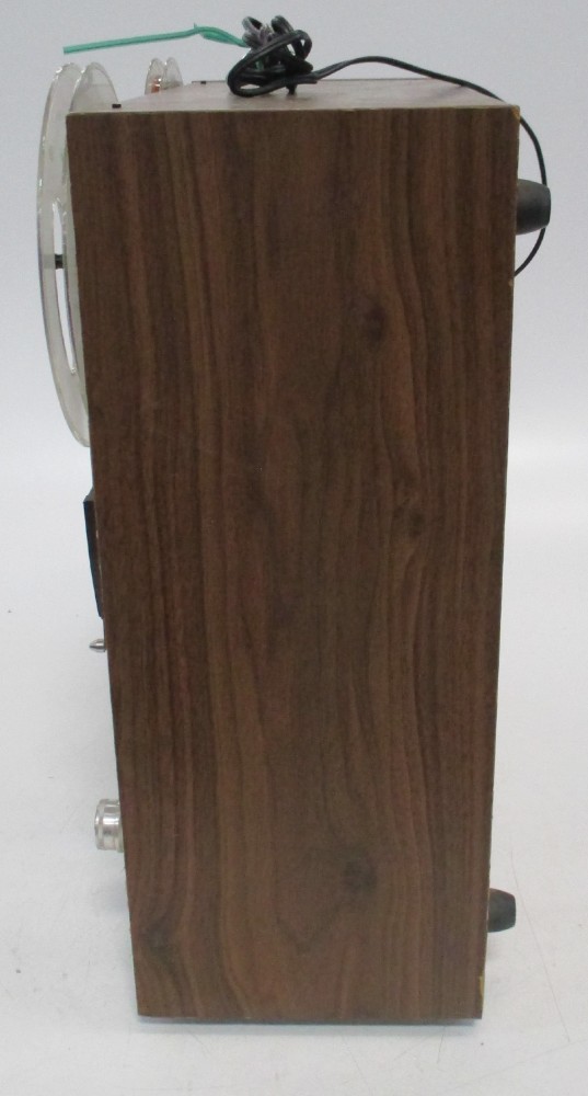 Reel-To-Reel Tape Recorder, Akai Model GX630D, Practical, Woodgrain, Akai, 1970s+, Wood, Japan, 20"H, 18"W, 9"D