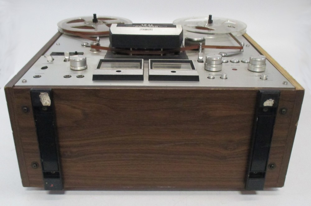 Reel-To-Reel Tape Recorder, Akai Model GX630D, Practical, Woodgrain, Akai, 1970s+, Wood, Japan, 20"H, 18"W, 9"D