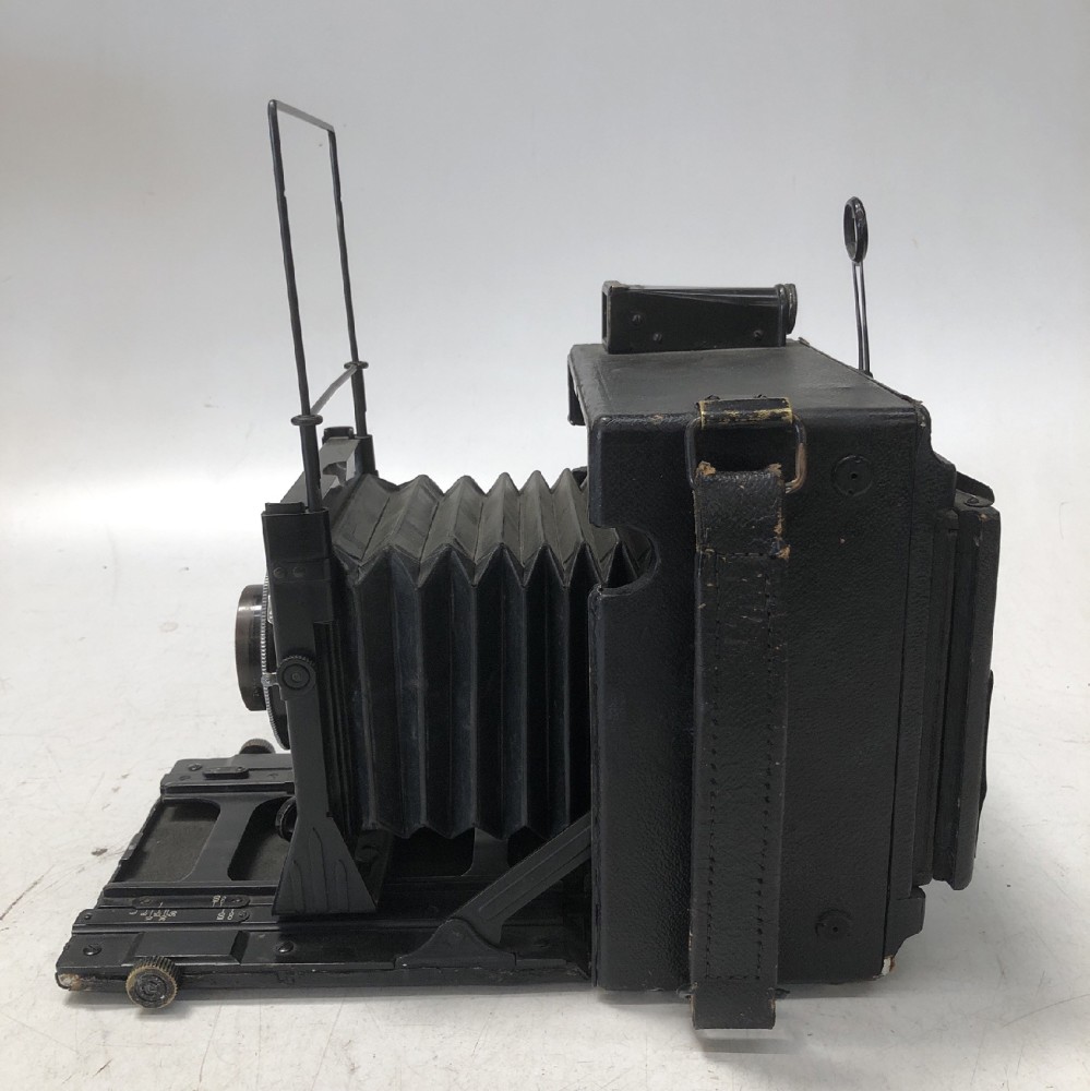 Camera, Graflex Speed Graphic, Anniversary Model, With Side Handle And Film Magazine, Lens Is A Graflex Optar 6.375", Serial Number 289506, Black, 1940s+, Wood