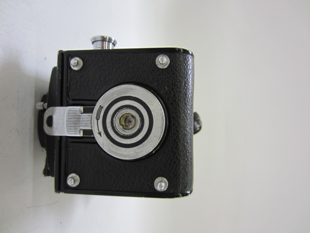 Camera, DLR, Rolleicord, 2x Lens, Ser.No.1514461, With Neck Strap, Black, Franke&Heidecke, 1950+, Metal, 3" W, 4" D, 6" H