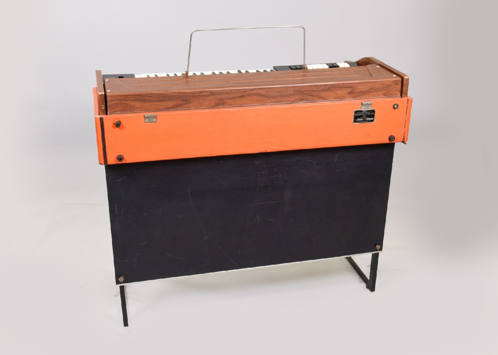 Keyboard, Organ, G201 Organ, Late1960's, Chips on edges, Built In Foldable Legs, Has Cover, Matching G201 Amp Available,, Orange, Gibson, 1960s+
