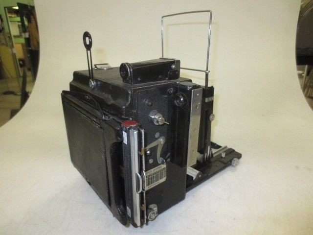 Camera, Graflex Speed Graphic, With Side Handle And Film Magazine, Black, 1940s+, Wood, USA