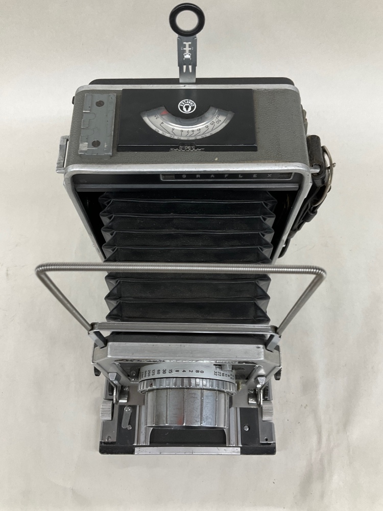 Camera, Graflex Super Speed Graphic, With Lens, Film Magazine, And Side Handle, Black, 1950s+