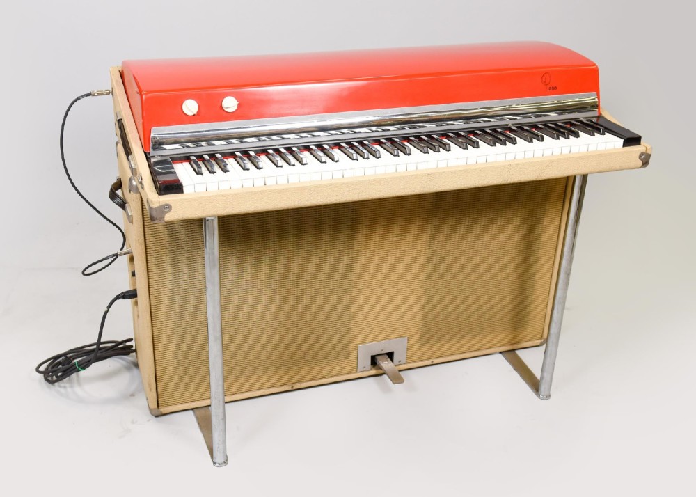 Keyboard, Piano, Rhodes Piano 73 Key, 1963, Practical, Has Matching Speaker Unit And Cover, Blonde, Fender, 1960+