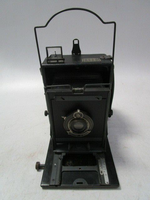 Camera, Speed Graphic Pre-Anniversary Model, With Lens And Film Magazine, Black, 1920s+, Wood, USA, 12" L, 10" W, 16" H