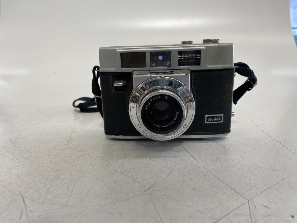 Kodak Automatic 35 Camera.  Uses 35m film.  Introduced 1959, Black, Kodak, 1960s+, Plastic