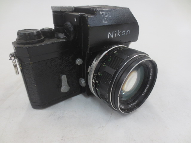 Nikon F  With Minolta 58mm Lens, Black, 1968+