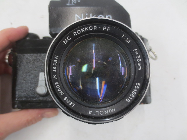 Nikon F  With Minolta 58mm Lens, Black, 1968+