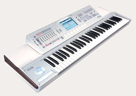 Keyboard, M3-73 Music Workstation / Sampler, Introduced 2008, Silver, Korg, 2000s+