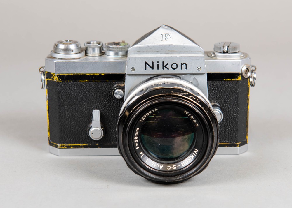 Camera, 35mm, Nikon F, Ser.No.6417425, Introduced 1959, Black, 1950+, Metal