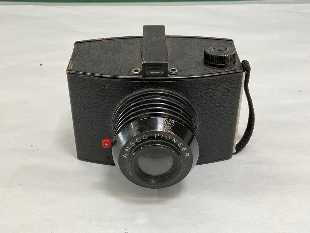 Camera, Amateur, Ansco Pioneer.  Uses 616 Film., Black, Ansco, 1940s+, Metal
