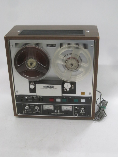 Reel-To-Reel Tape Recorder, Sony Model TC-651, 2 Reels Included, Tape Rewinds And Plays, Practical, Silver, Sony, 1970s+, Wood, Japan, 18"H, 17"W, 9"D