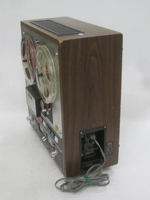 Reel-To-Reel Tape Recorder, Sony Model TC-651, 2 Reels Included, Tape Rewinds And Plays, Practical, Silver, Sony, 1970s+, Wood, Japan, 18"H, 17"W, 9"D