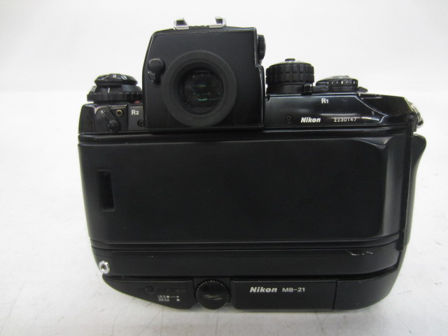 Camera Body, 35mm, Nikon F4, Serial Number 2230147, With MB-21 Motor Drive,  Practical (Accepts And Works With Flash Unit), Black, Nikon, 1980s+, Metal