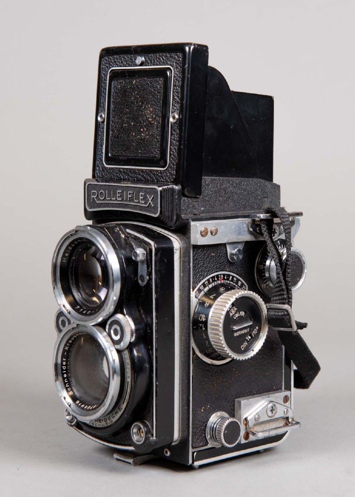 Camera, TLR, Rolleiflex, 2x Lens, Ser.No.1426219., Black, Rolleiflex, 3" W, 4" L, 9" H