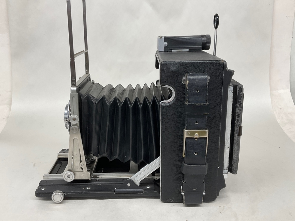 Camera, Graflex Crown Graphic, With Lens, Film Magazine, And Side Handle, Black, Crown Graphic, 1950s+
