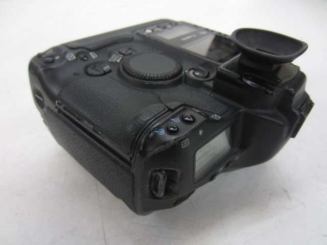 Camera, Digital, DSLR, EOS1, Camera Body Is Scratched And Worn, This model debuted November 2001., Black, Canon, 2000+, Metal, Japan, 6"H, 6"W, 3"L