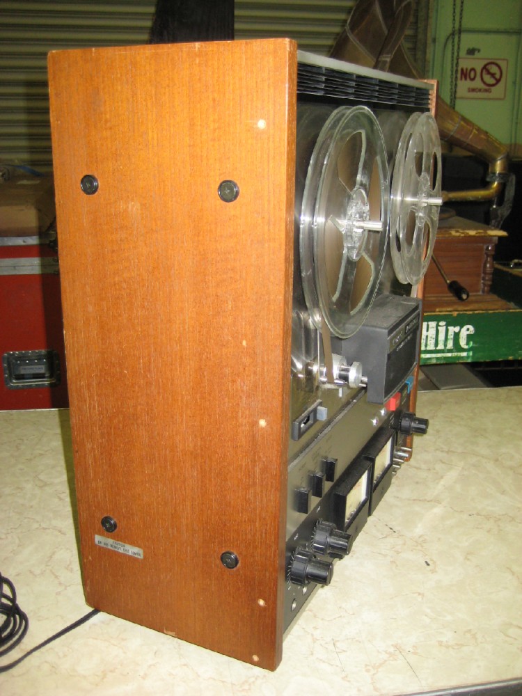 Reel-To-Reel Tape Recorder, Teac Model A4300SX, Includes 2 Reels, Tape Rewinds And Plays, Practical, Silver, Teac, 1970s+, Wood, Japan